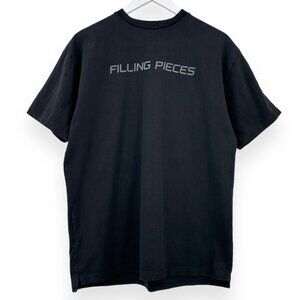Filling Pieces Black Logo Print Oversized Heavyweight Cotton T-Shirt Tee sz S